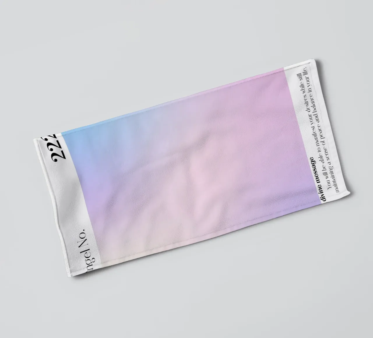 Angelo n. 222 Messaggio divino Aura Gradient Art asciugamano da bagno da homdeco