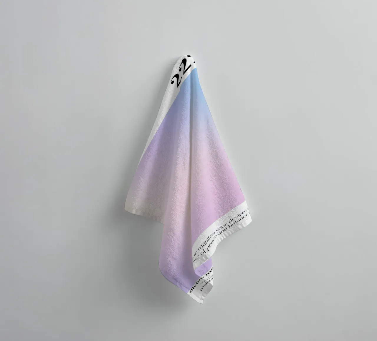 Angelo n. 222 Messaggio divino Aura Gradient Art asciugamano da bagno da homdeco