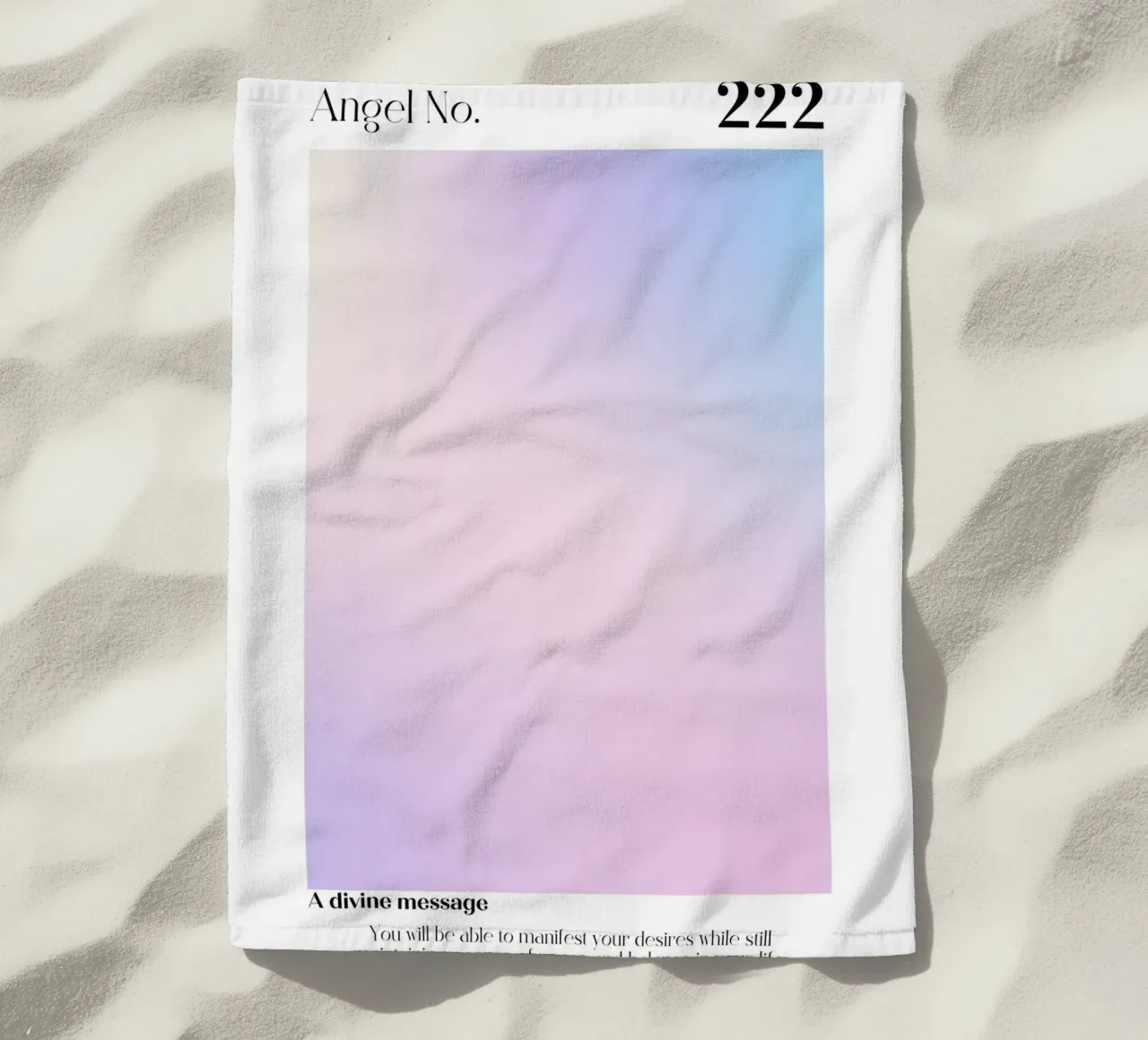 Angelo n. 222 Messaggio divino Aura Gradient Art telo mare da homdeco