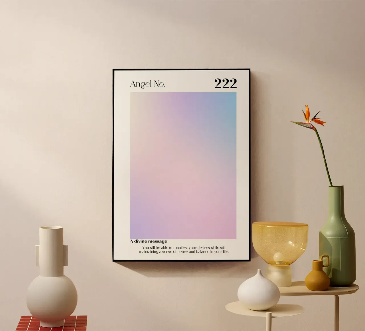 Angelo n. 222 Messaggio divino Aura Gradient Art plexiglass da homdeco
