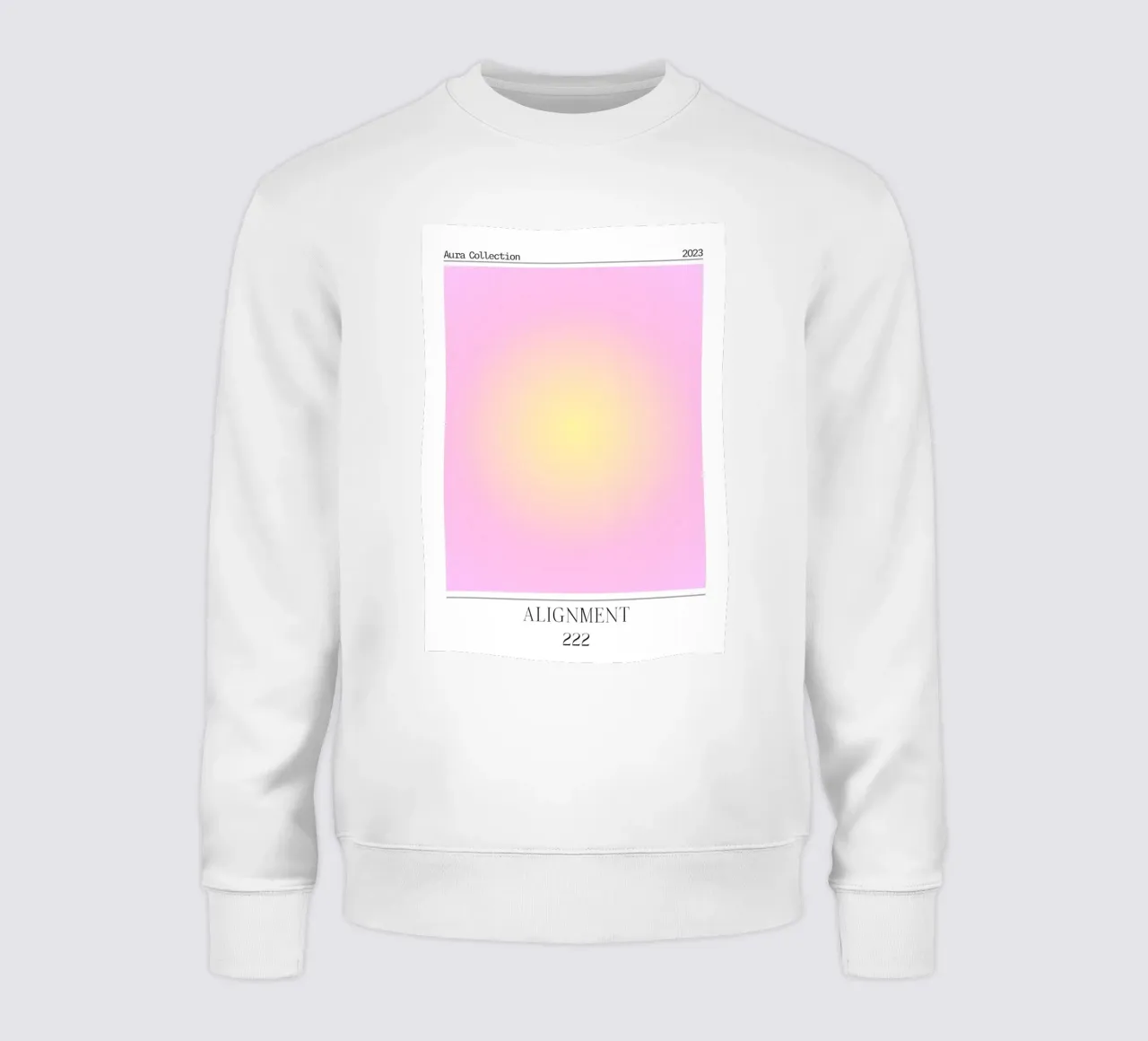 "Alignement" Ange n° 222 Aura Rose Jaune Dégradé 2023 sweat de homdeco