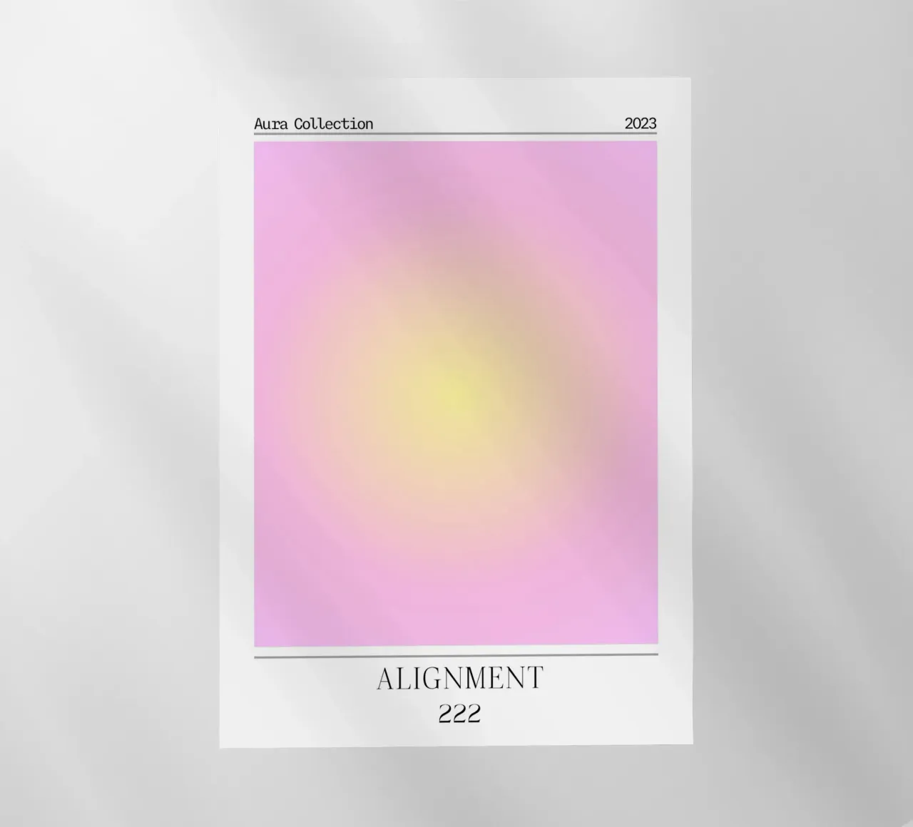 Angelo "Alignment" n. 222 Aura Rosa Giallo Gradiente 2023 pellicola backlit da homdeco