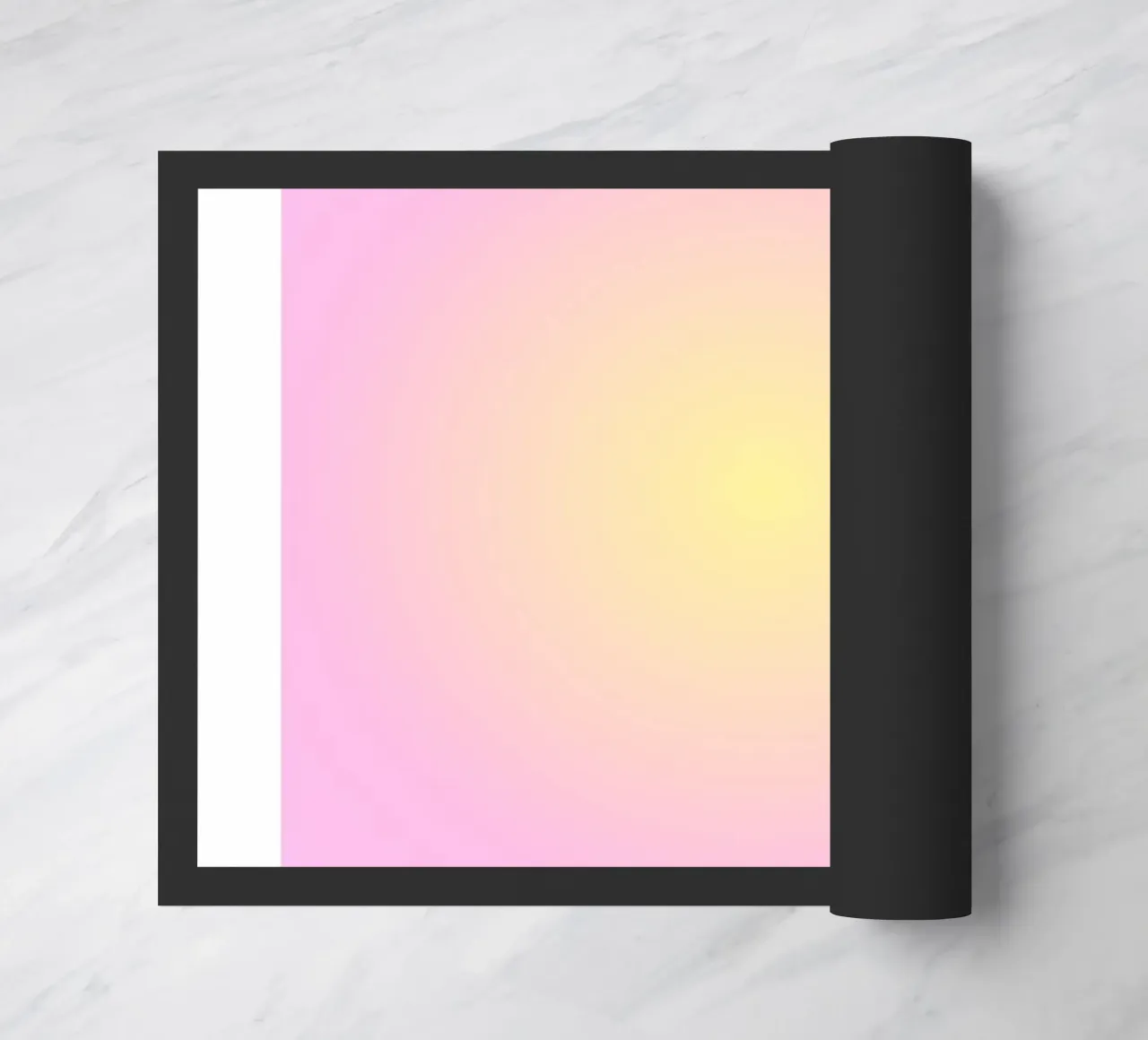 Angelo "Alignment" n. 222 Aura Rosa Giallo Gradiente 2023 zerbino da homdeco