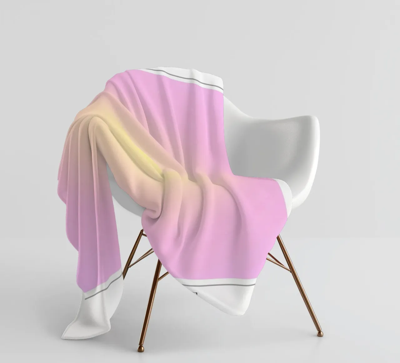 Angelo "Alignment" n. 222 Aura Rosa Giallo Gradiente 2023 coperta in pile da homdeco