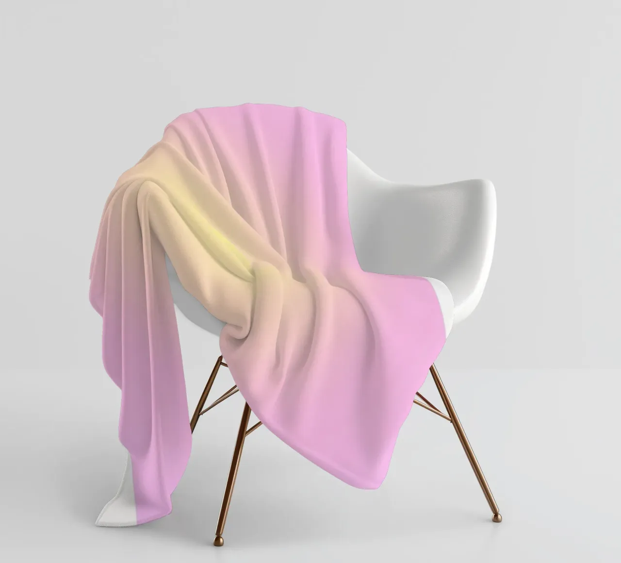 Angelo "Alignment" n. 222 Aura Rosa Giallo Gradiente 2023 coperta in pile da homdeco