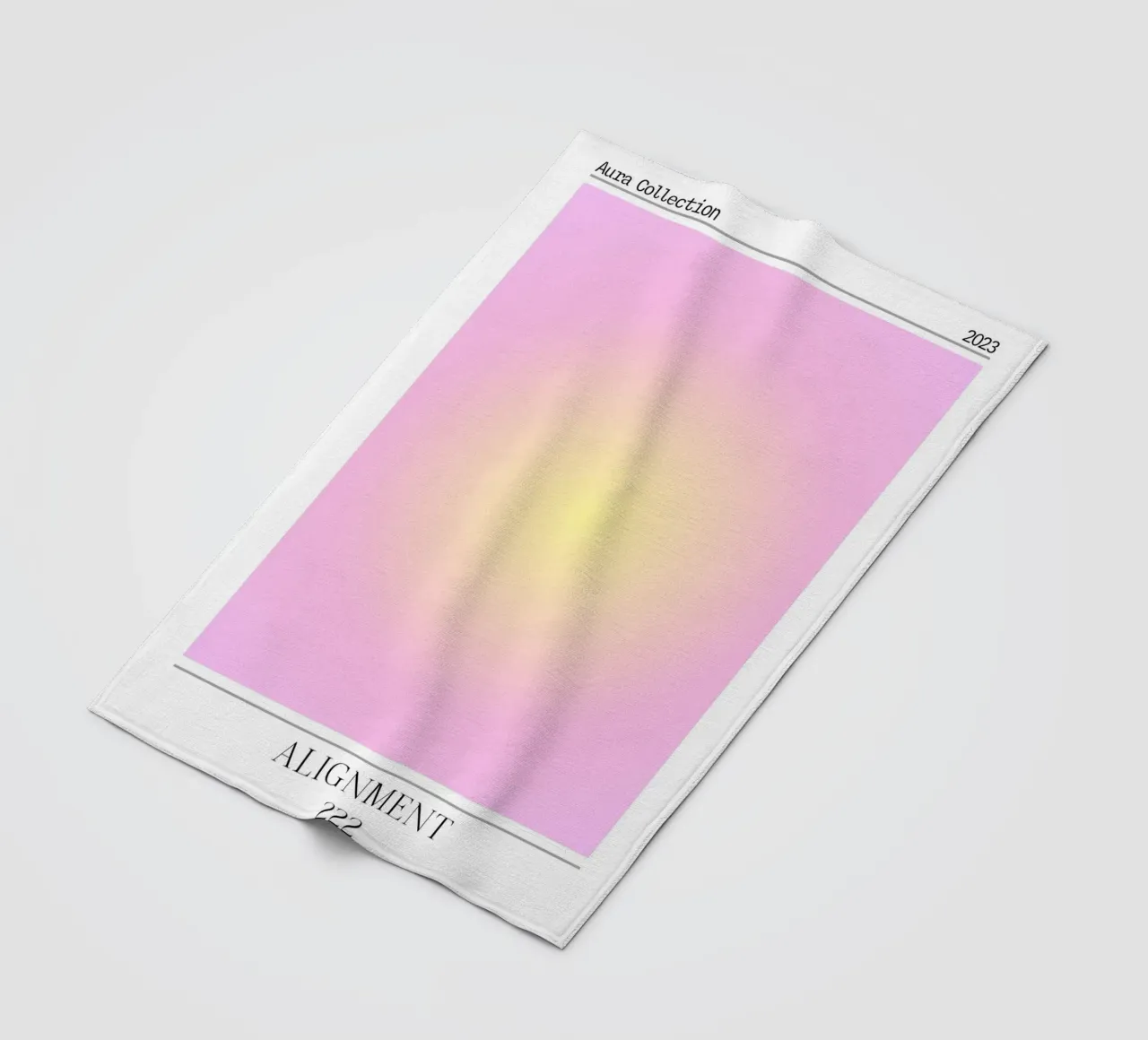 Angelo "Alignment" n. 222 Aura Rosa Giallo Gradiente 2023 coperta in pile da homdeco