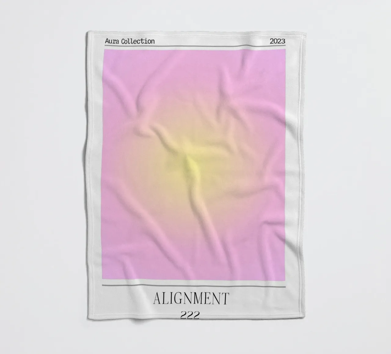 Angelo "Alignment" n. 222 Aura Rosa Giallo Gradiente 2023 coperta in pile da homdeco