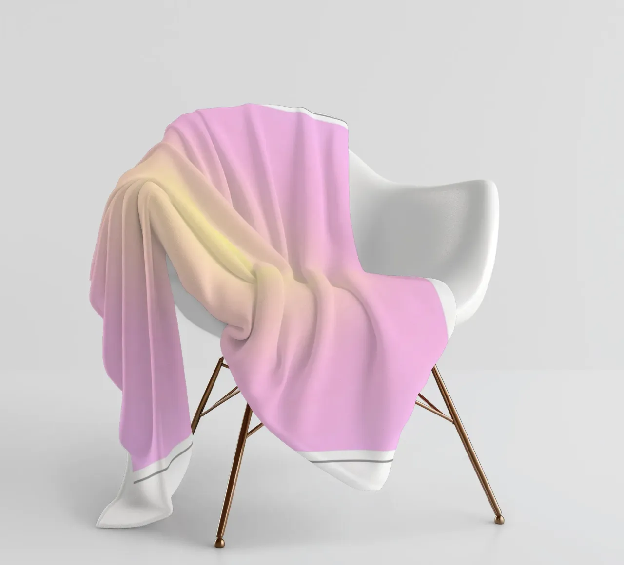 Angelo "Alignment" n. 222 Aura Rosa Giallo Gradiente 2023 coperta in pile da homdeco