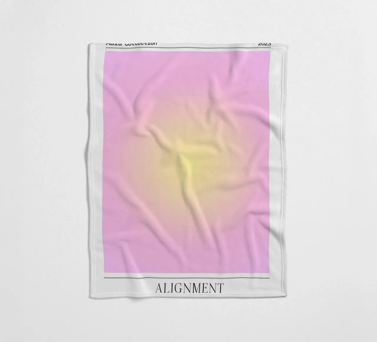 Angelo "Alignment" n. 222 Aura Rosa Giallo Gradiente 2023 coperta in pile da homdeco