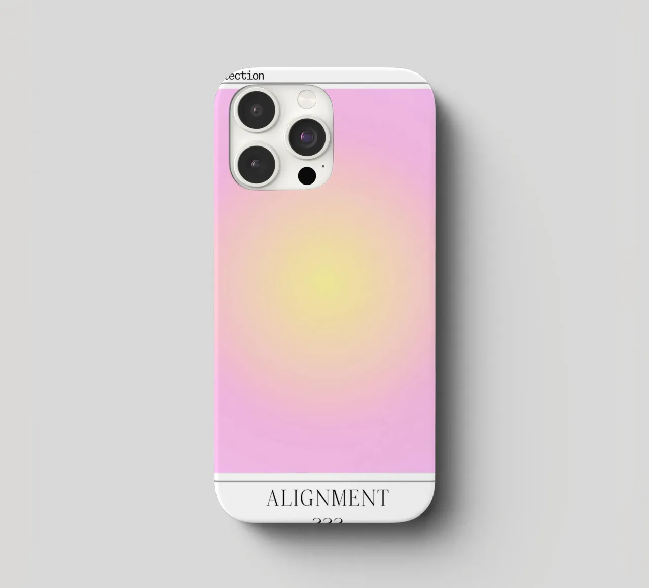 Angelo "Alignment" n. 222 Aura Rosa Giallo Gradiente 2023 cover iphone da homdeco