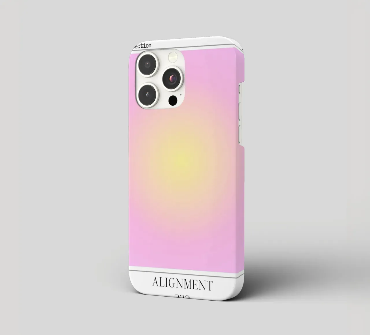 Angelo "Alignment" n. 222 Aura Rosa Giallo Gradiente 2023 cover iphone da homdeco