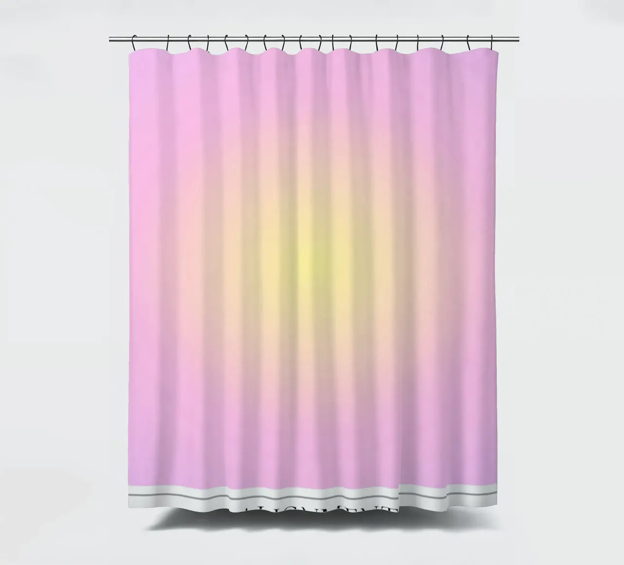 Angelo "Alignment" n. 222 Aura Rosa Giallo Gradiente 2023 tenda da doccia da homdeco