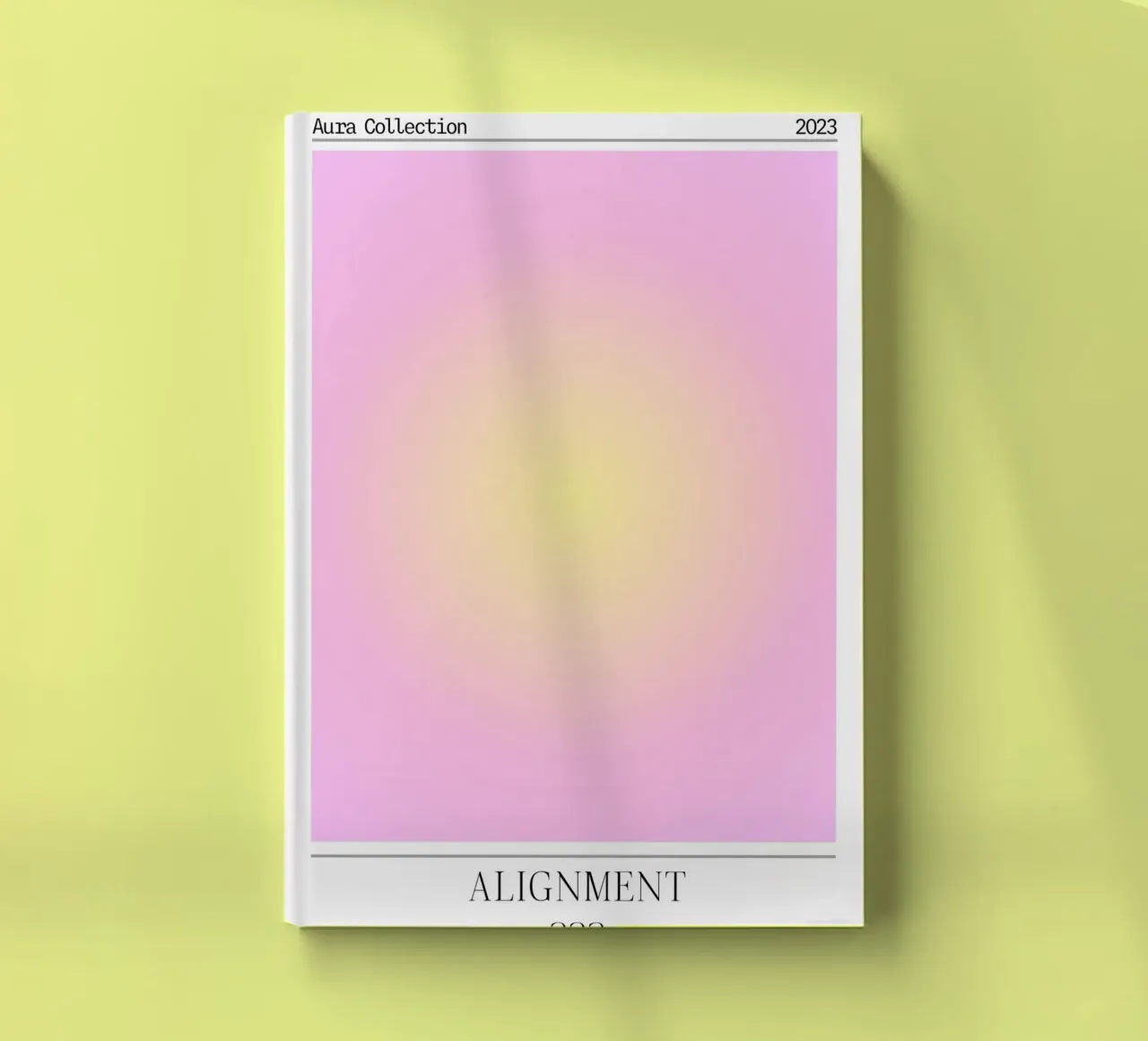 Angelo "Alignment" n. 222 Aura Rosa Giallo Gradiente 2023 diario da homdeco