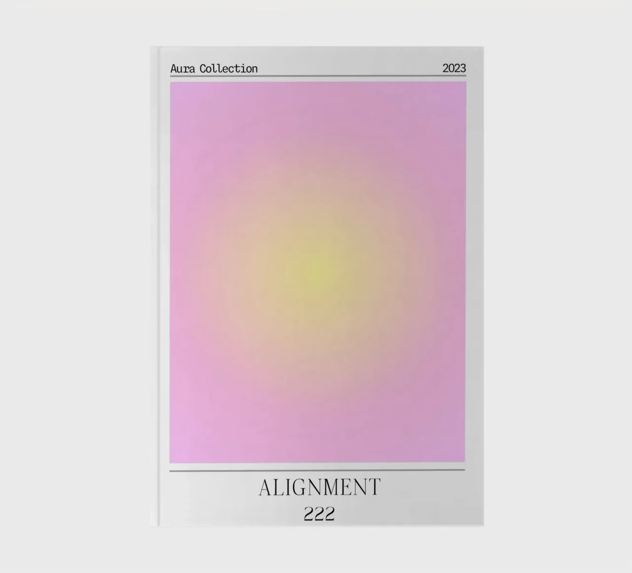 Angelo "Alignment" n. 222 Aura Rosa Giallo Gradiente 2023 diario da homdeco