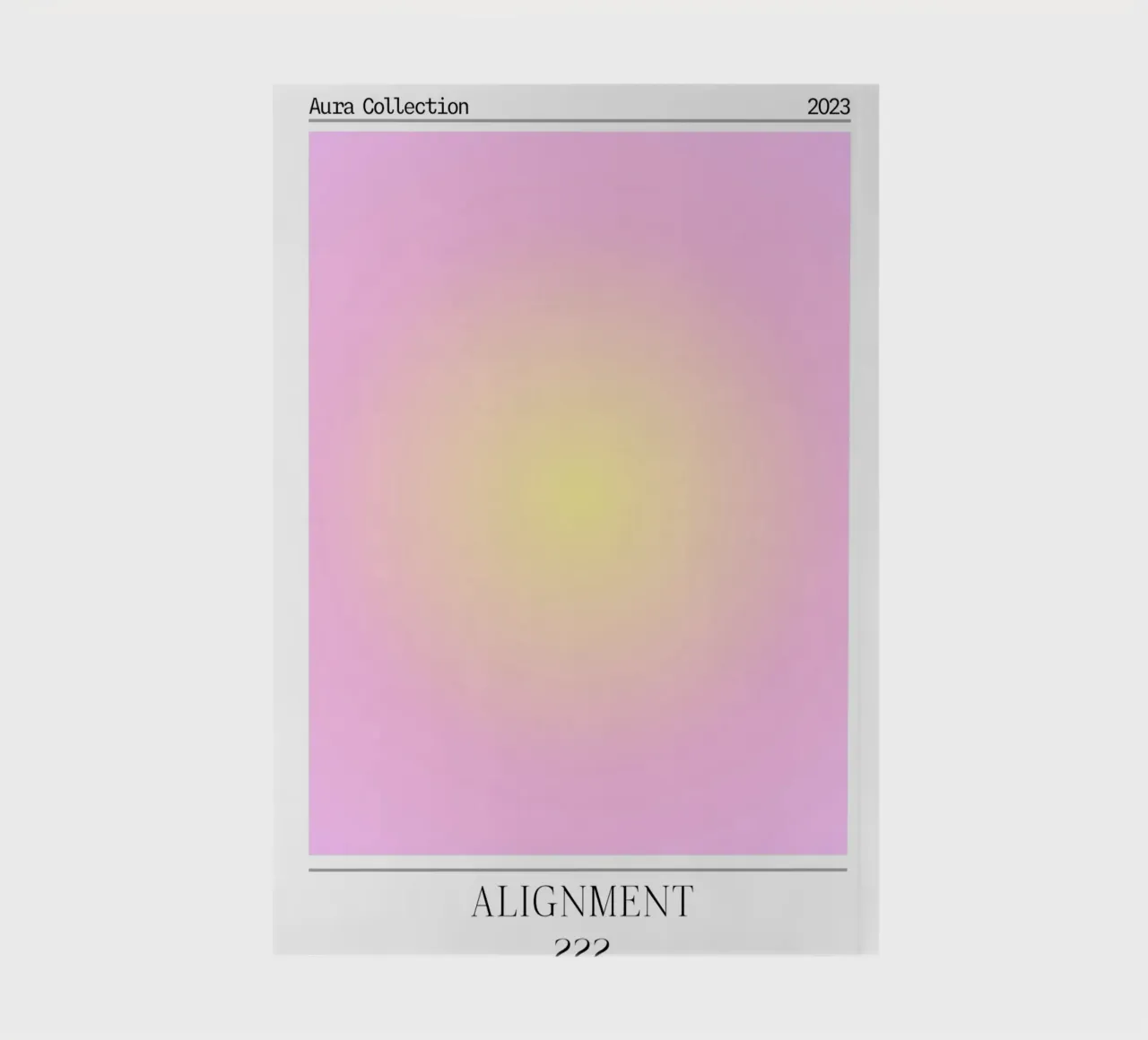 Angelo "Alignment" n. 222 Aura Rosa Giallo Gradiente 2023 diario da homdeco