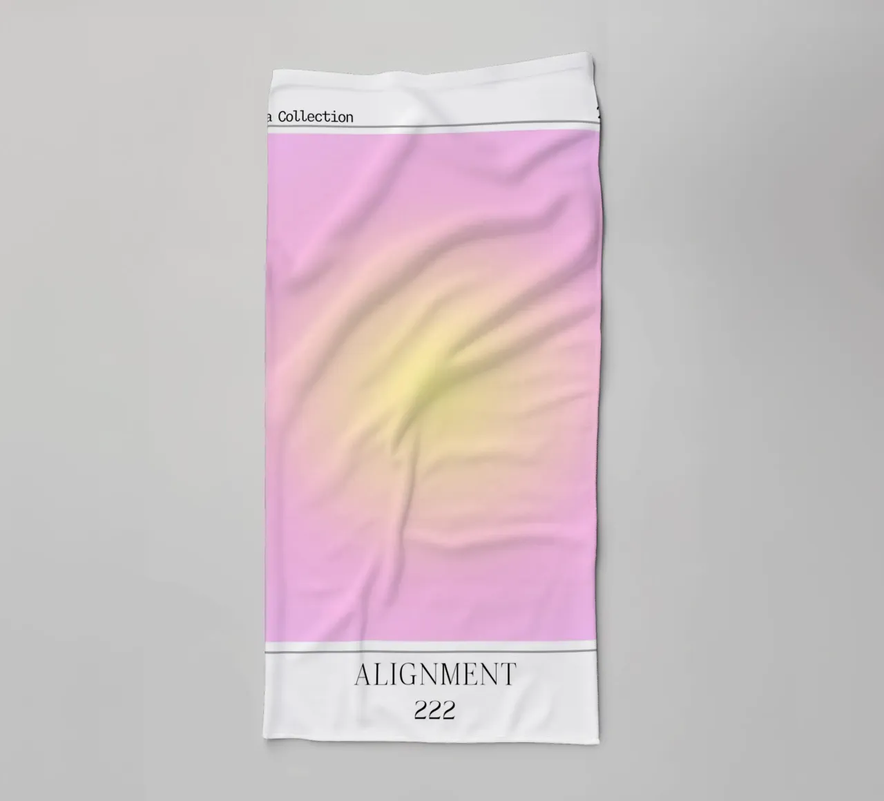 Angelo "Alignment" n. 222 Aura Rosa Giallo Gradiente 2023 asciugamano da bagno da homdeco