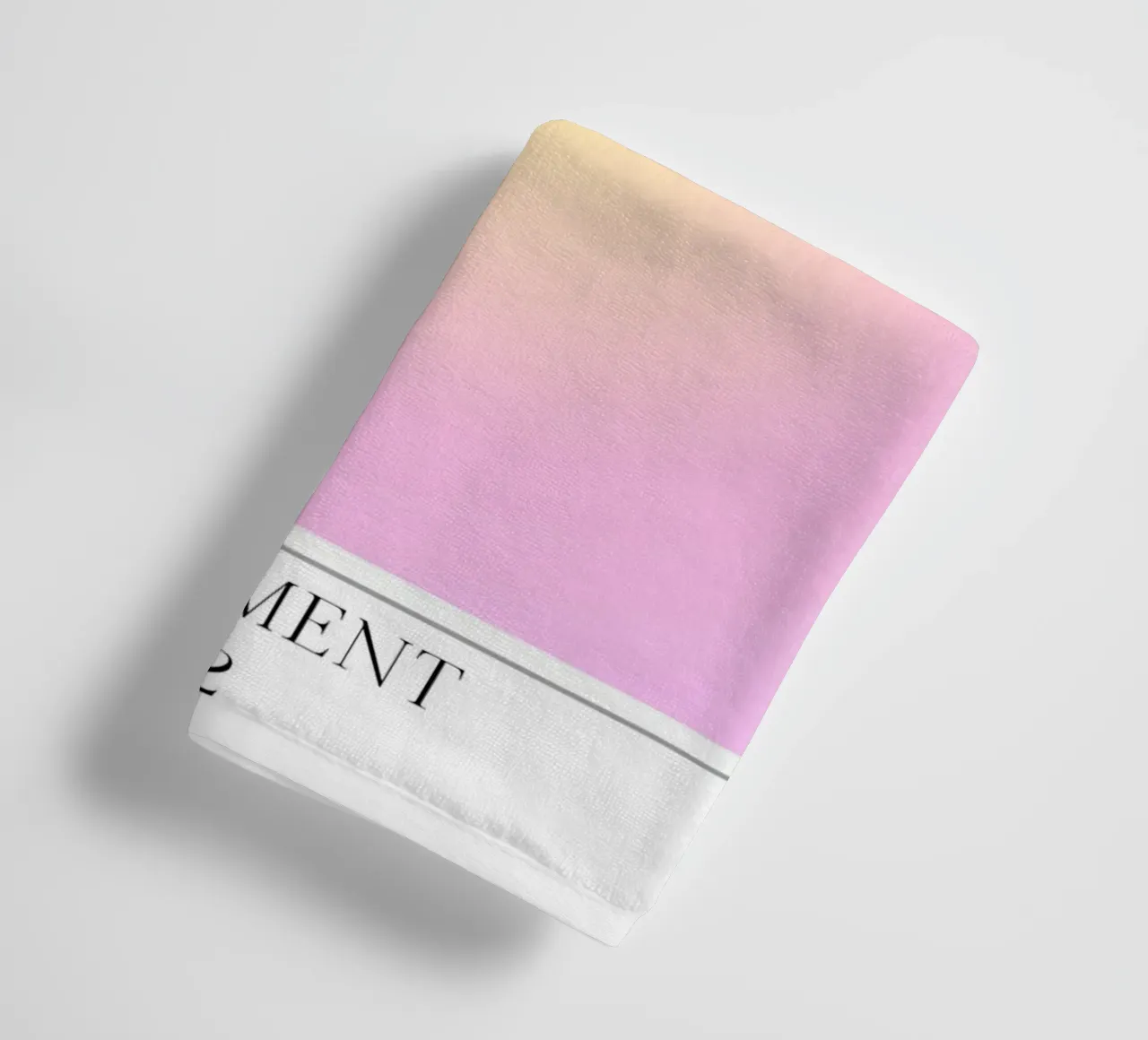 Angelo "Alignment" n. 222 Aura Rosa Giallo Gradiente 2023 asciugamano da bagno da homdeco