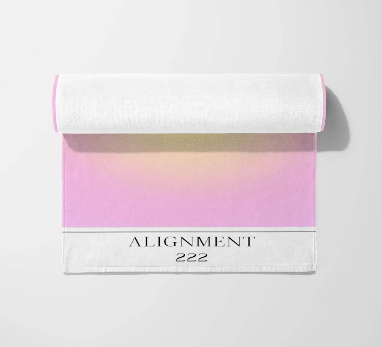 Angelo "Alignment" n. 222 Aura Rosa Giallo Gradiente 2023 telo mare da homdeco
