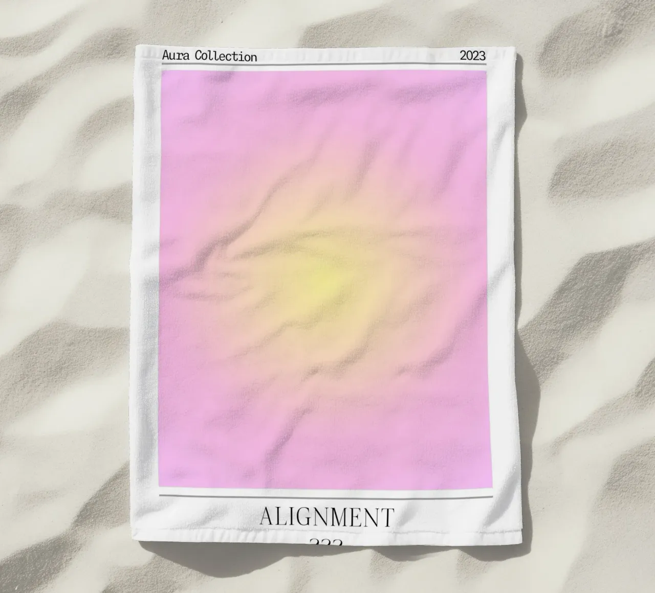 Angelo "Alignment" n. 222 Aura Rosa Giallo Gradiente 2023 telo mare da homdeco