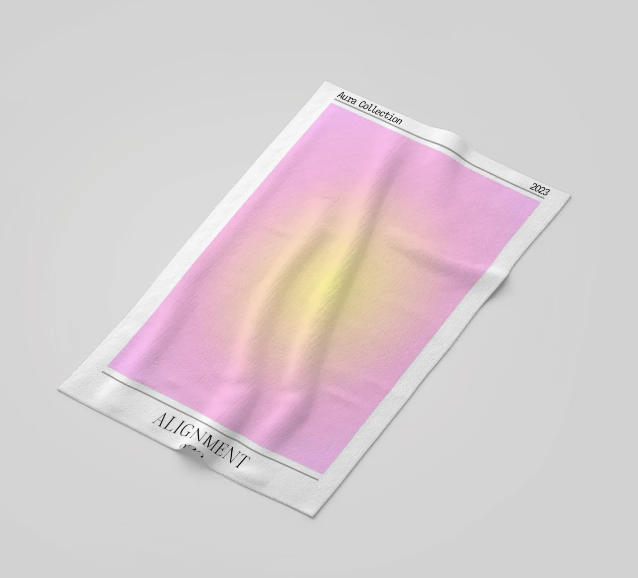 Angelo "Alignment" n. 222 Aura Rosa Giallo Gradiente 2023 telo mare da homdeco