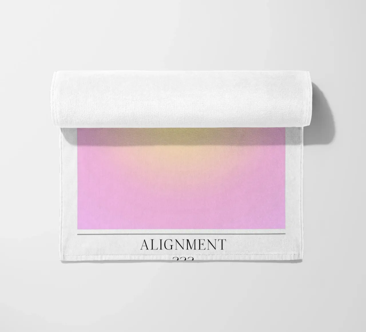 Angelo "Alignment" n. 222 Aura Rosa Giallo Gradiente 2023 telo mare da homdeco