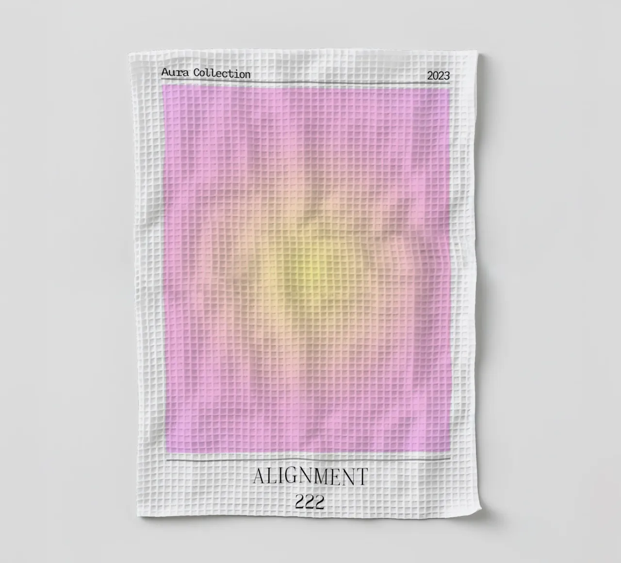 Angelo "Alignment" n. 222 Aura Rosa Giallo Gradiente 2023 canovaccio da cucina da homdeco