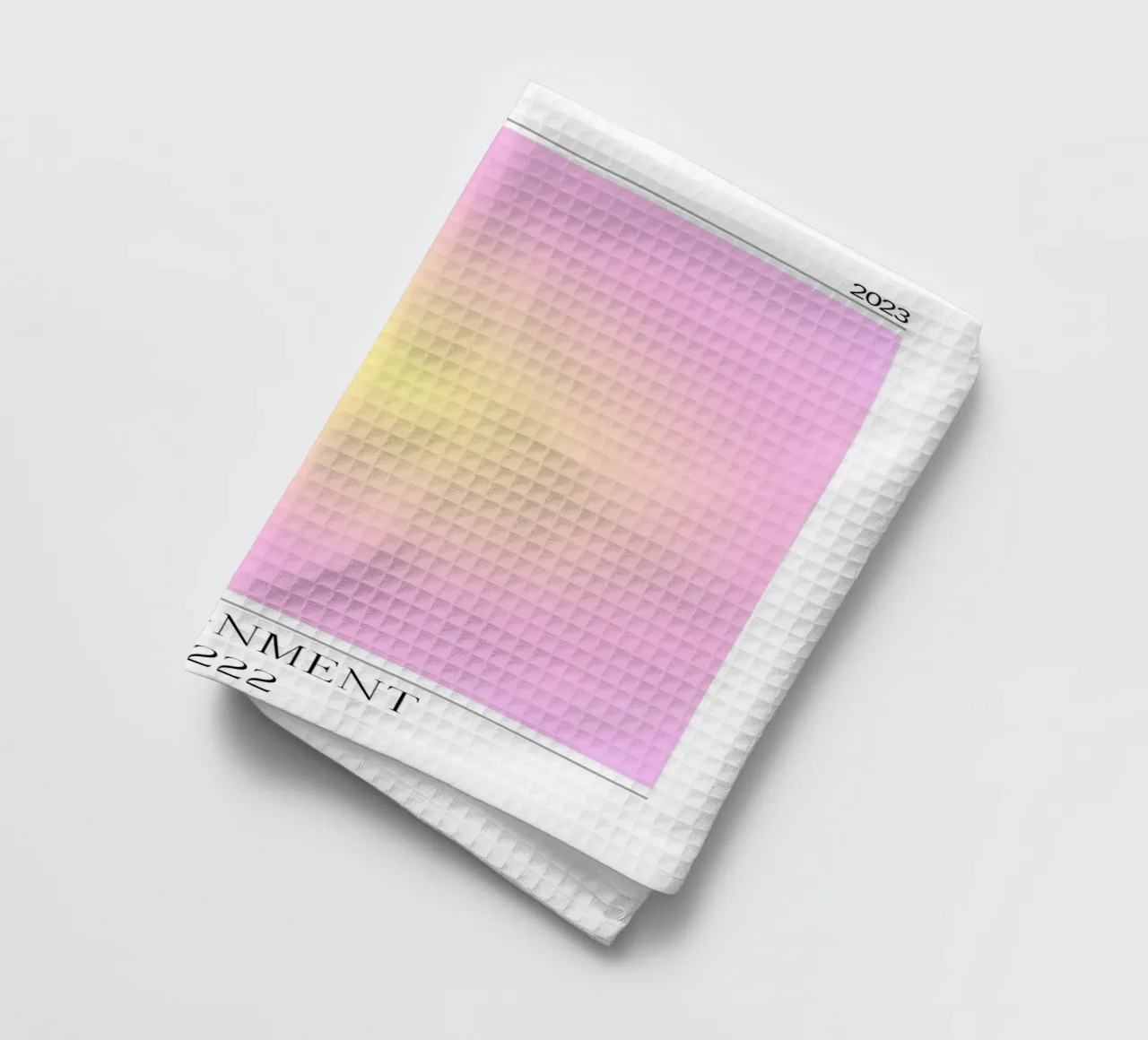 Angelo "Alignment" n. 222 Aura Rosa Giallo Gradiente 2023 canovaccio da cucina da homdeco