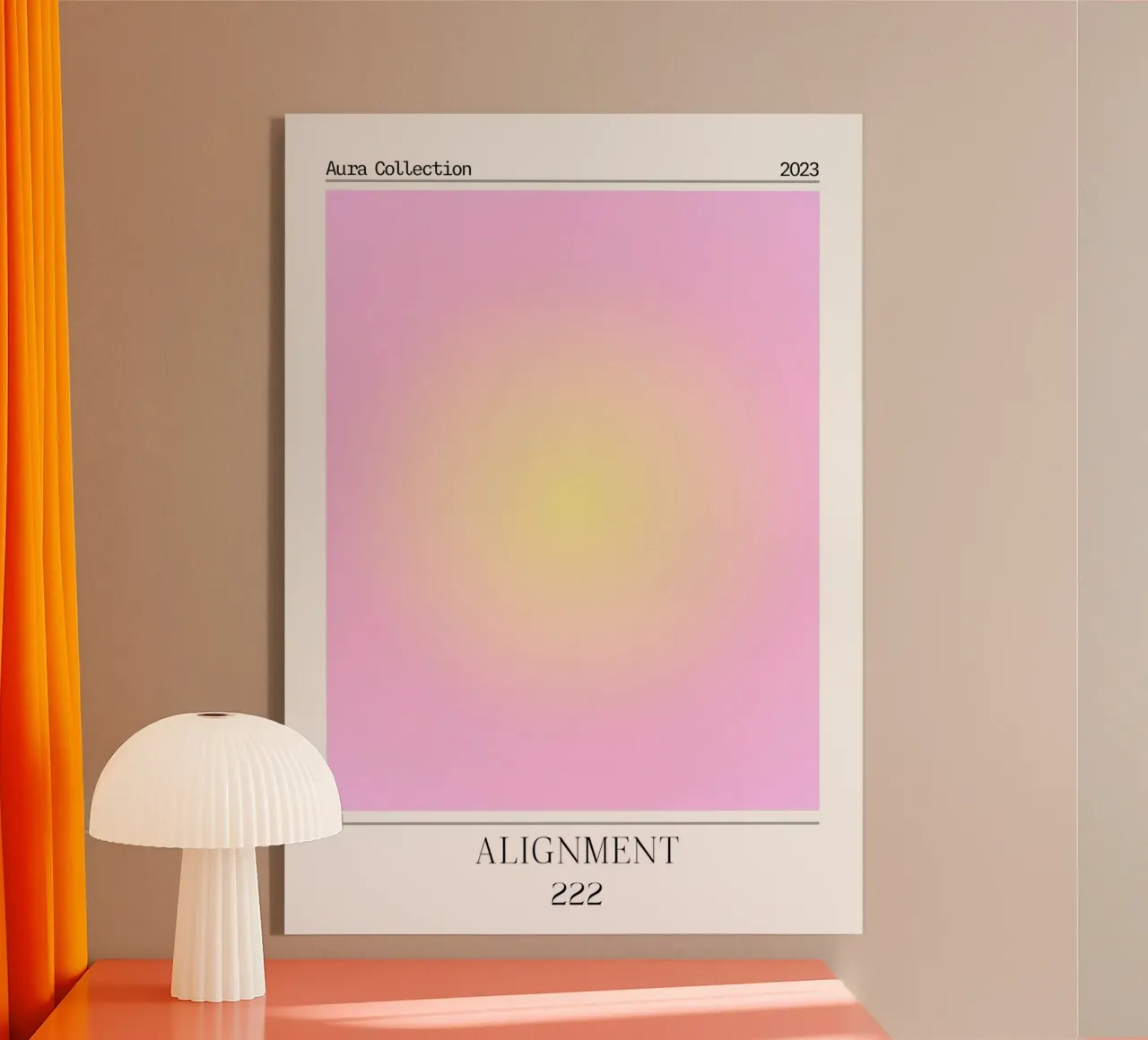 Angelo "Alignment" n. 222 Aura Rosa Giallo Gradiente 2023 plexiglass da homdeco