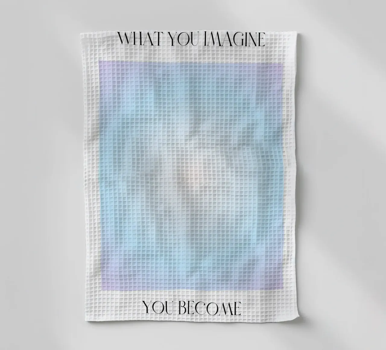"Ce que vous imaginez" Loi de l'Attraction Affiche Aura Bleue torchon de homdeco