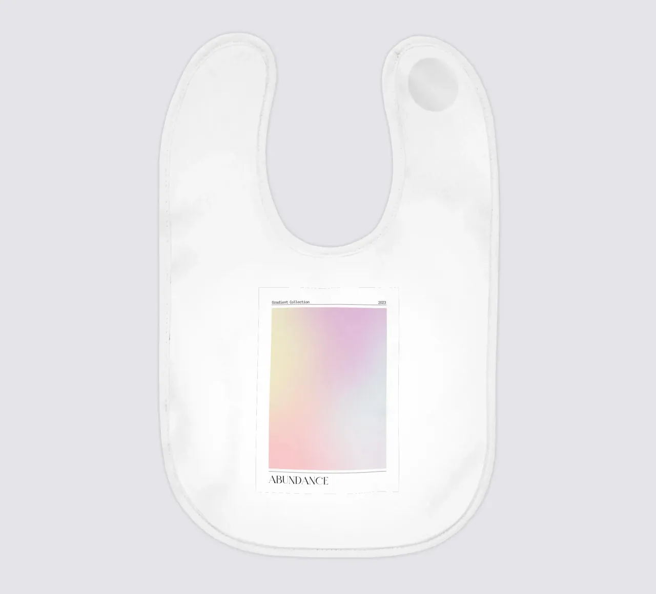 "Abundance" Pastel Gradient Aura Art Print 2023 baby bib by homdeco