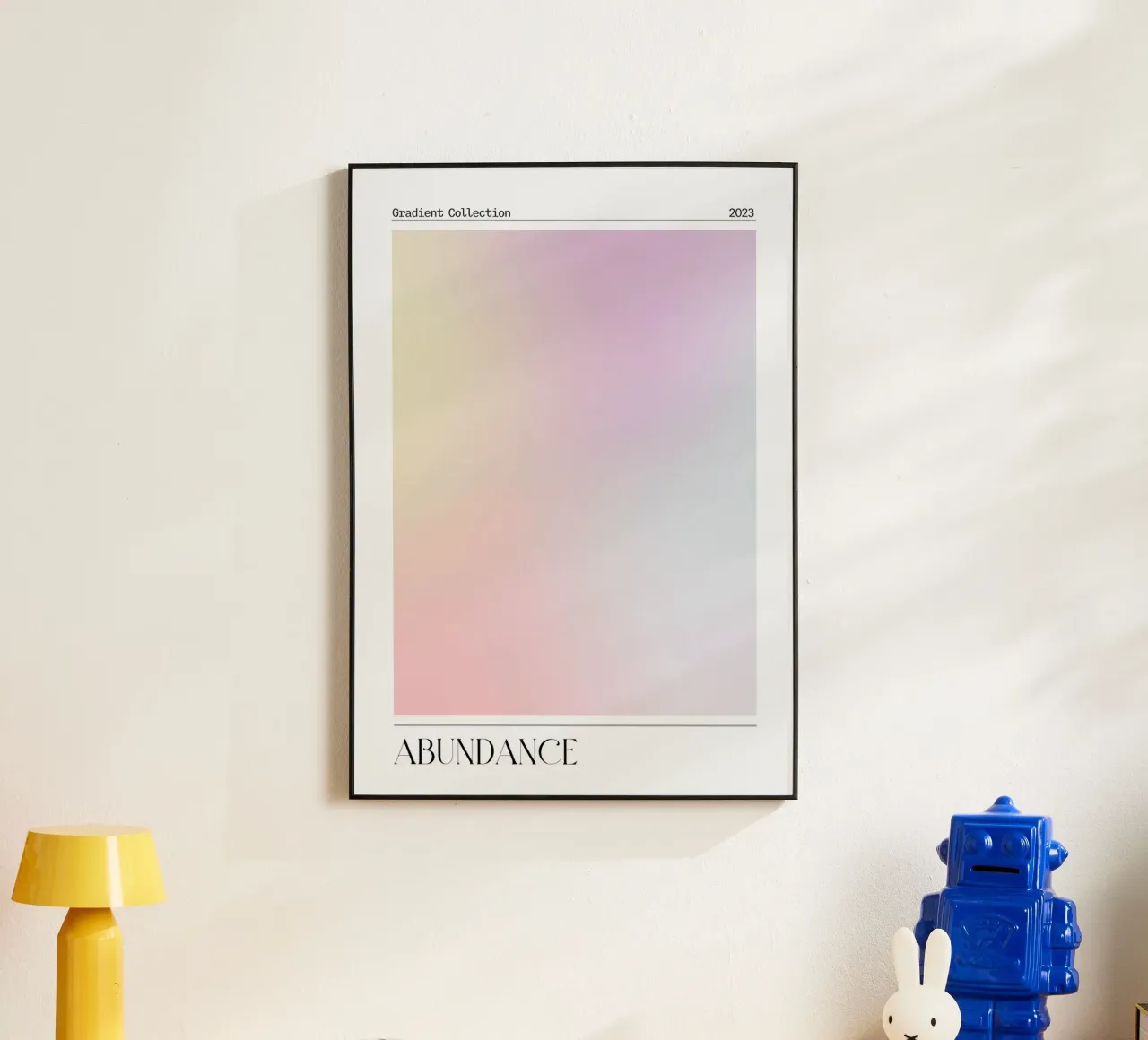 "Abundance" Pastel Gradient Aura Art Print 2023 alu-dibond by homdeco