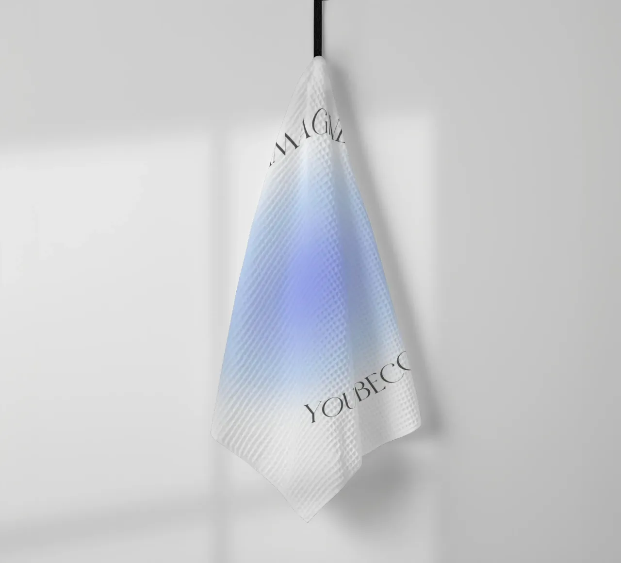 "Ce que vous imaginez" Loi de l'attraction Impression d'art Aura bleue torchon de homdeco