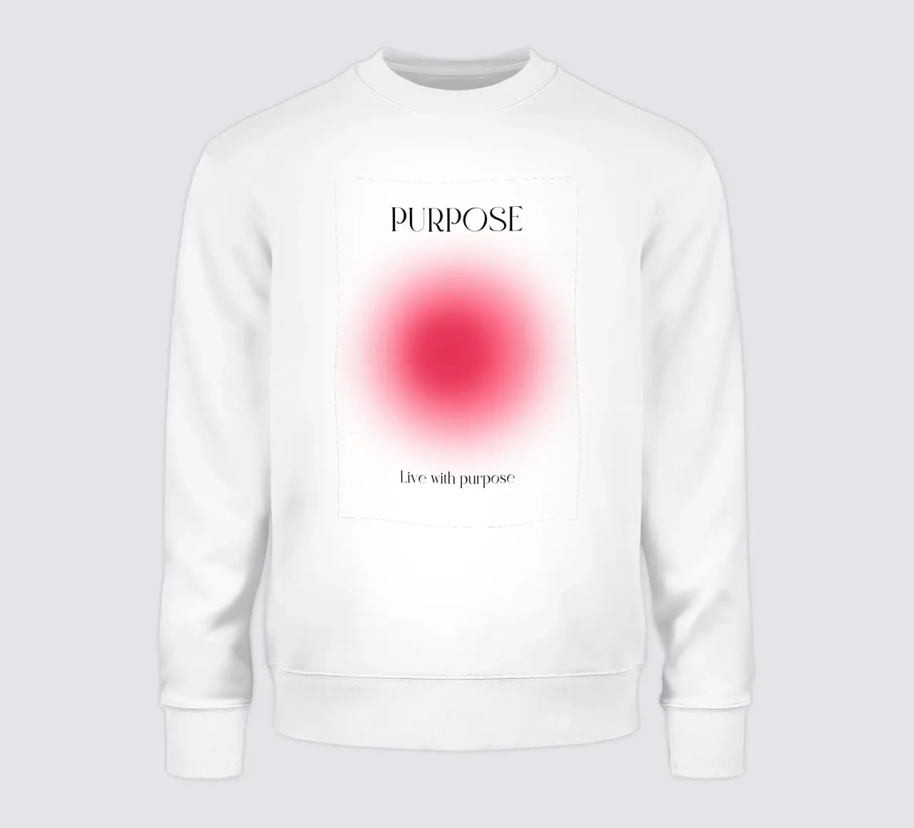 Poster artistico "PURPOSE" Live with Purpose Aura Fuchsia felpa da homdeco