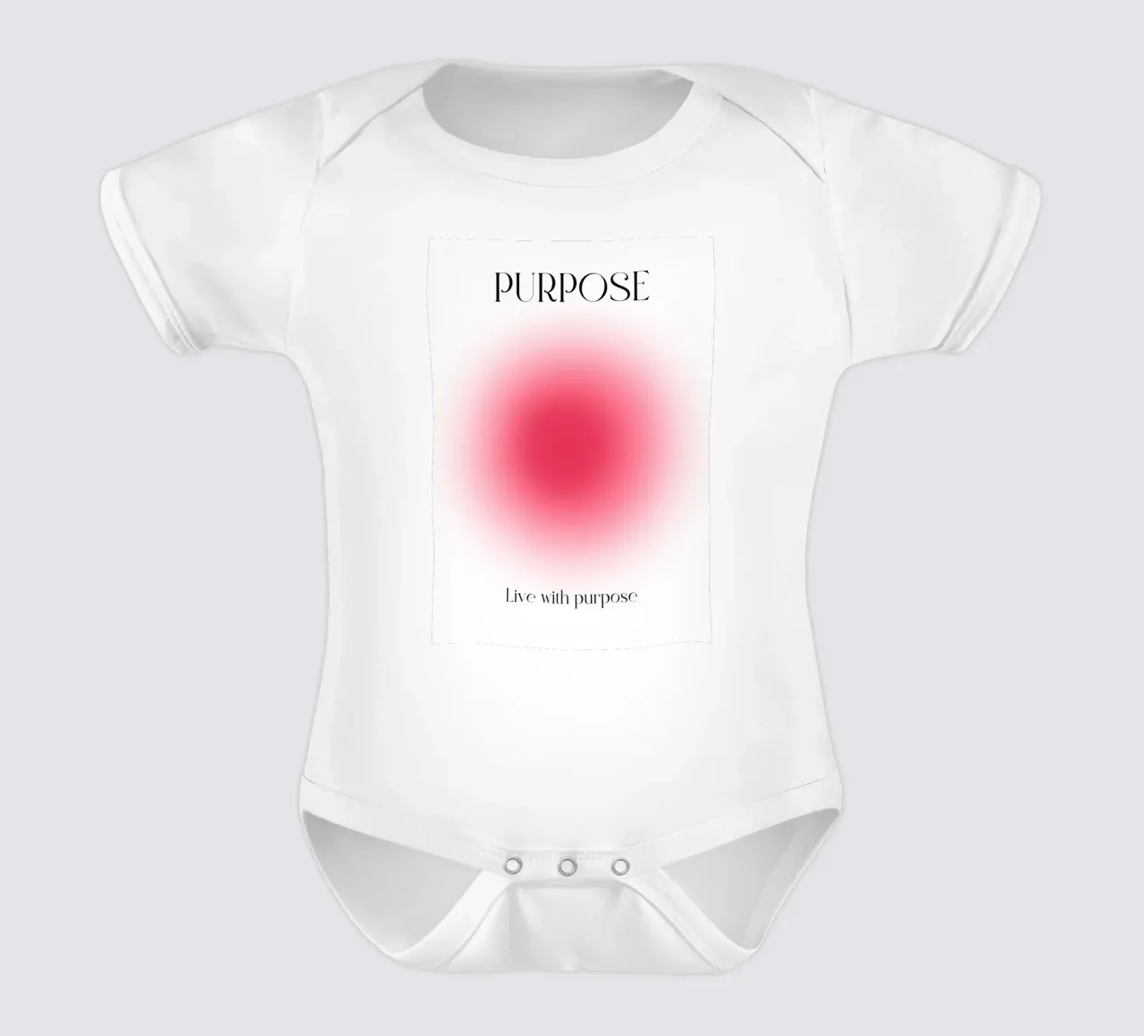 Poster artistico "PURPOSE" Live with Purpose Aura Fuchsia body neonato maniche corte da homdeco
