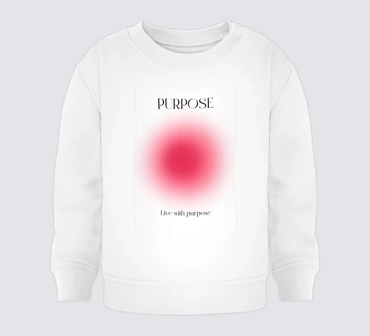 Poster artistico "PURPOSE" Live with Purpose Aura Fuchsia felpa neonato da homdeco