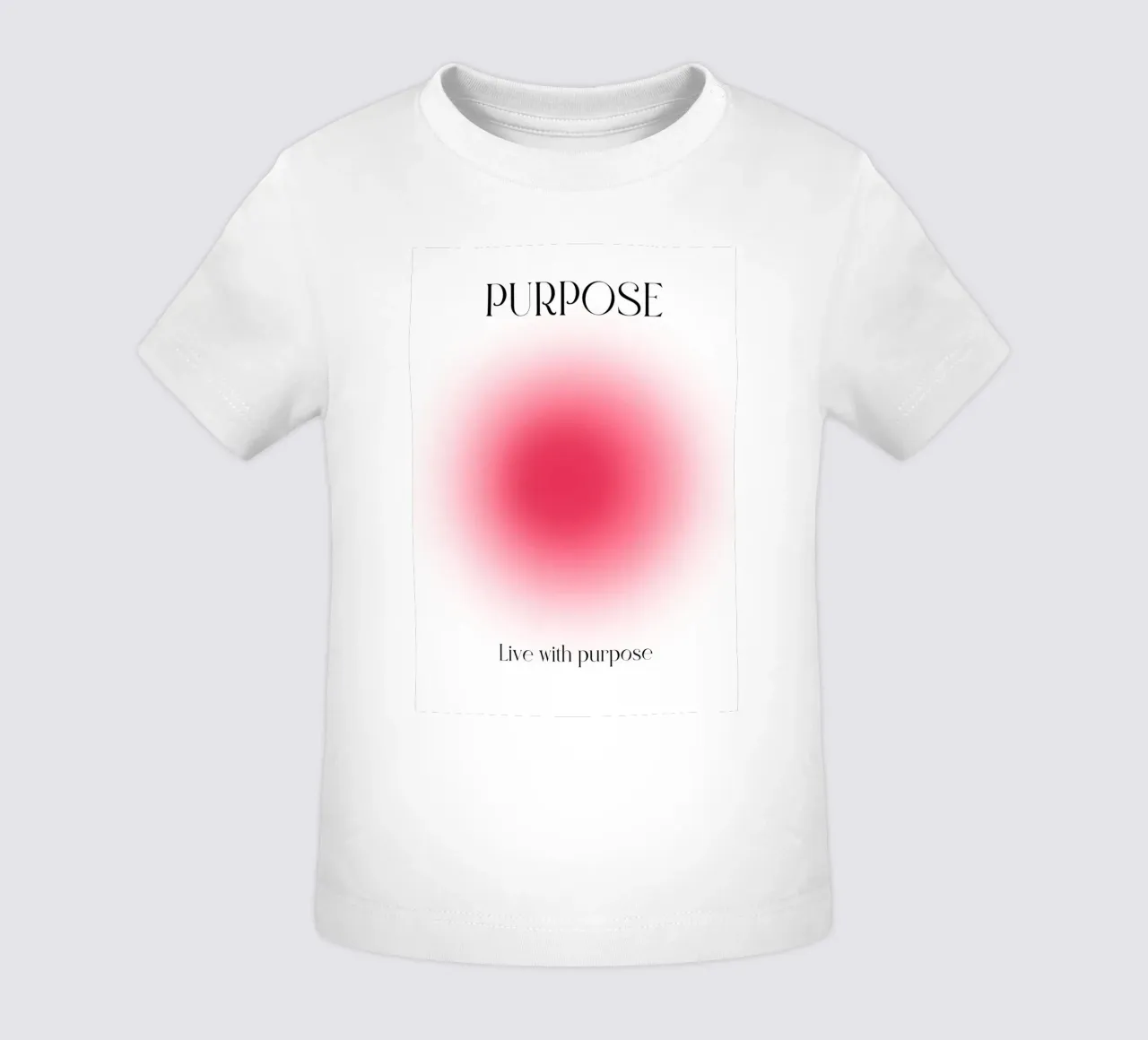 Poster artistico "PURPOSE" Live with Purpose Aura Fuchsia maglietta neonato da homdeco