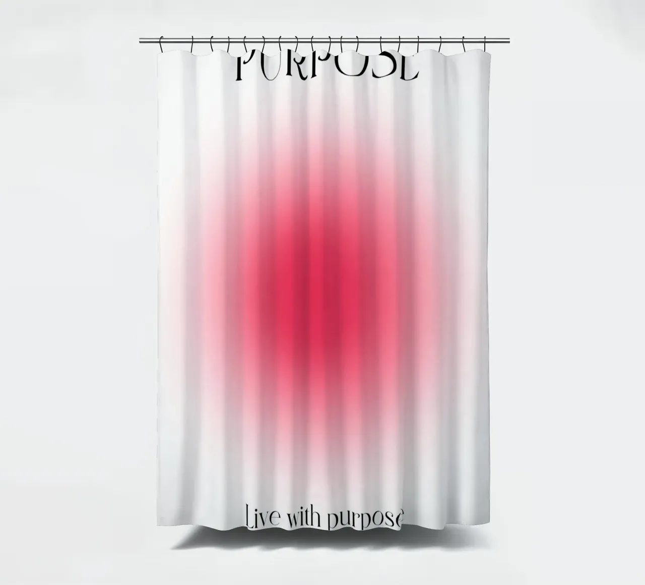 Poster artistico "PURPOSE" Live with Purpose Aura Fuchsia tenda da doccia da homdeco