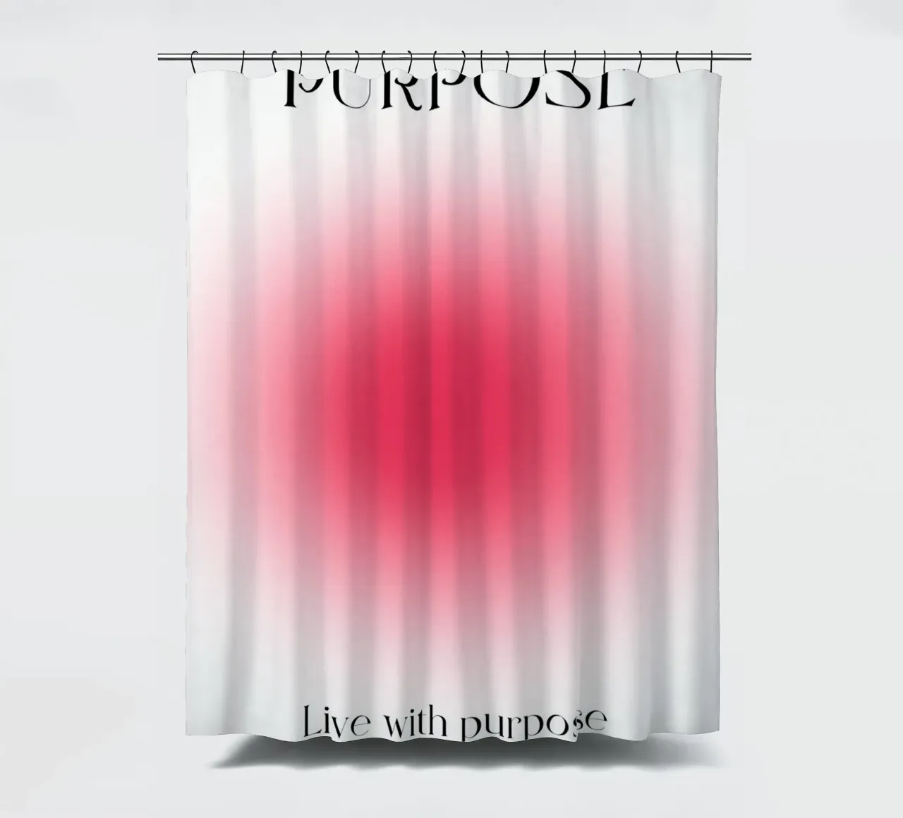 Poster artistico "PURPOSE" Live with Purpose Aura Fuchsia tenda da doccia da homdeco