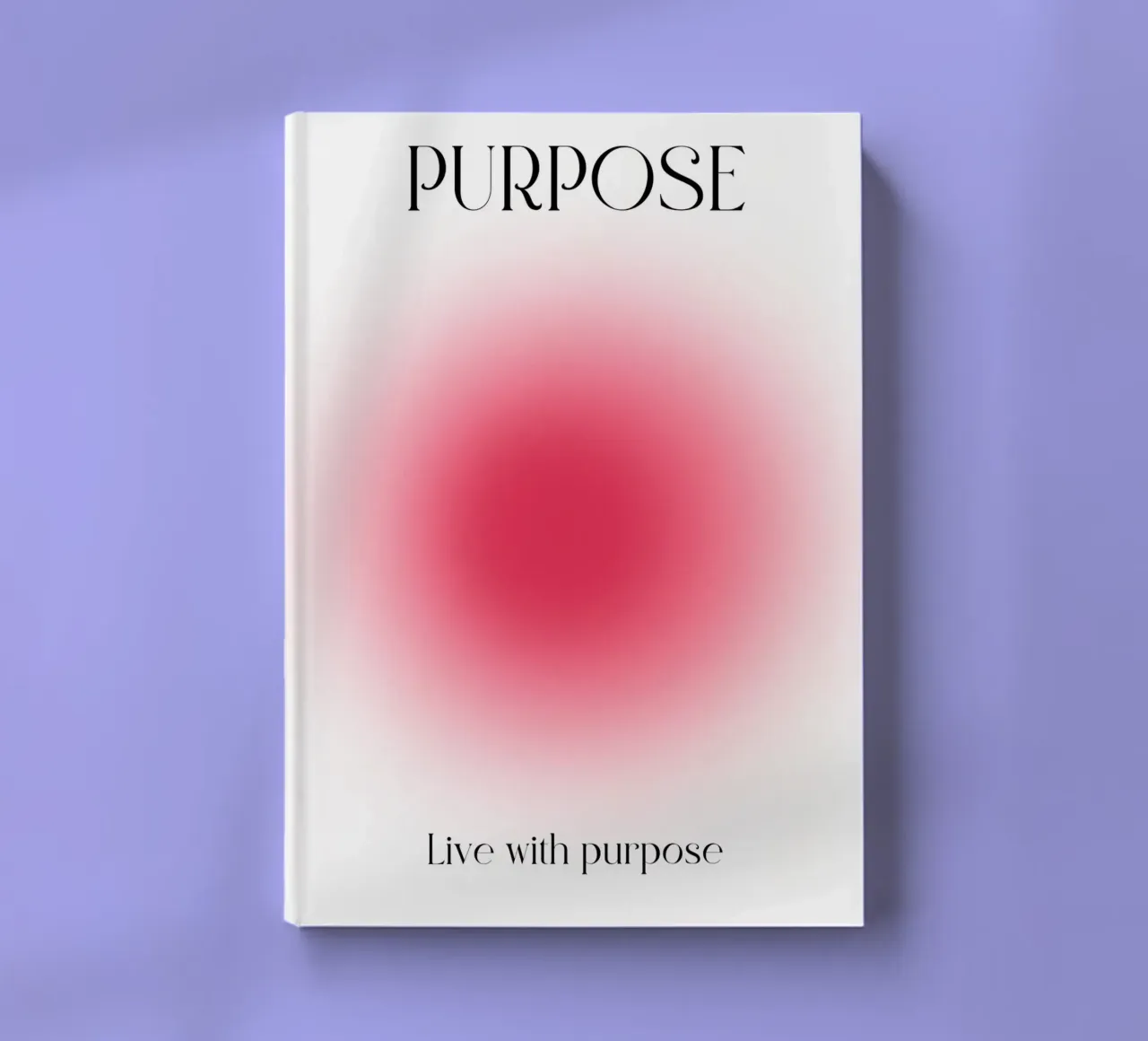 "PURPOSE" Live with Purpose Fuchsia Aura Poster Art notebook by homdeco