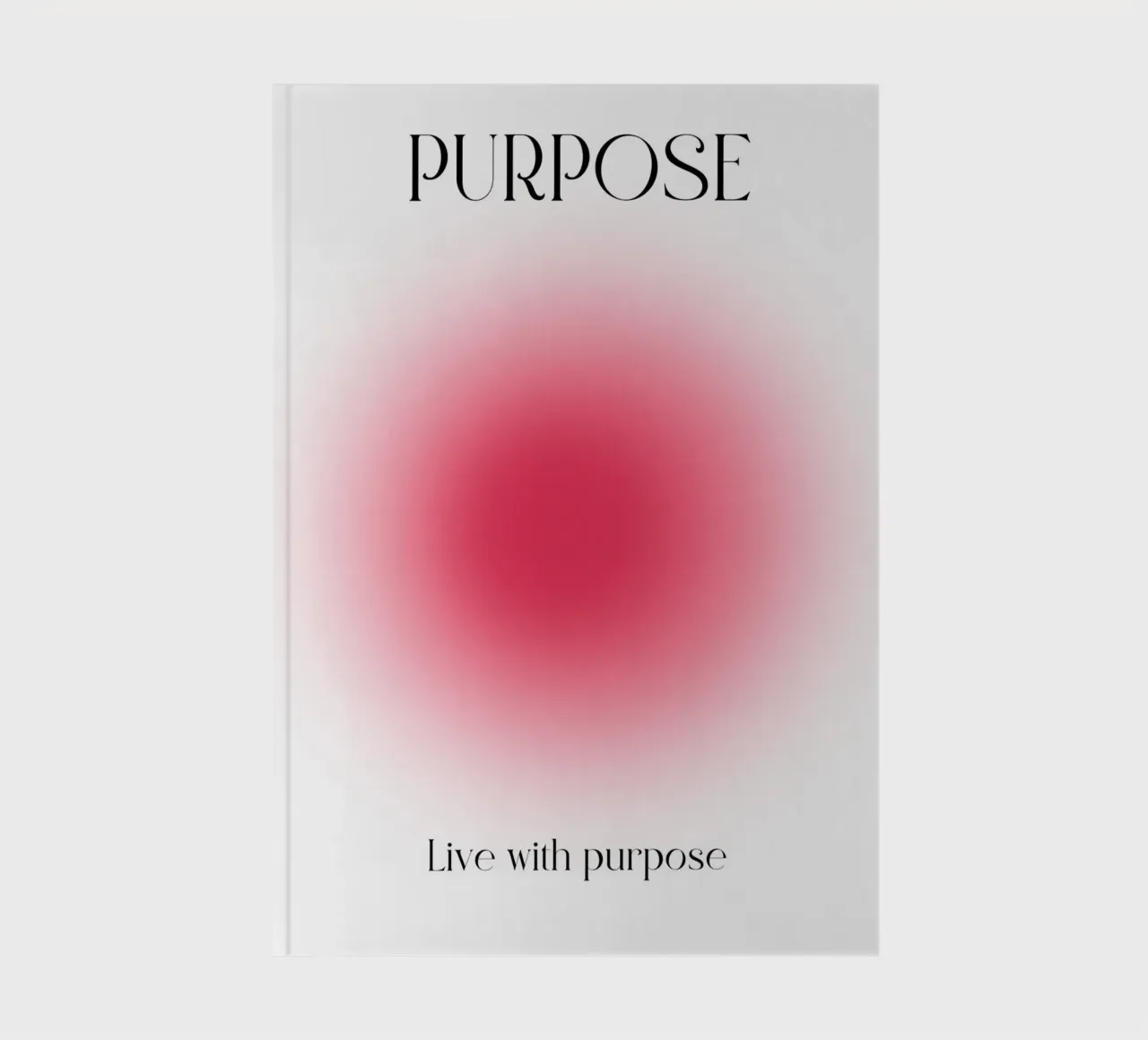 "PURPOSE" Live with Purpose Fuchsia Aura Poster Art notebook by homdeco