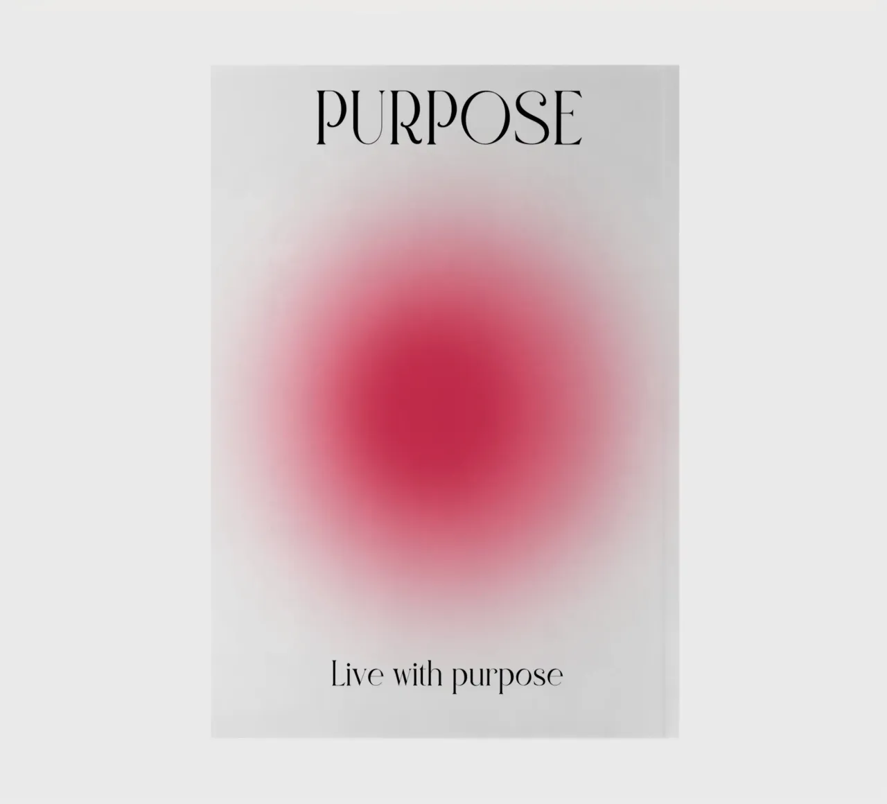 "PURPOSE" Live with Purpose Fuchsia Aura Poster Art notebook by homdeco