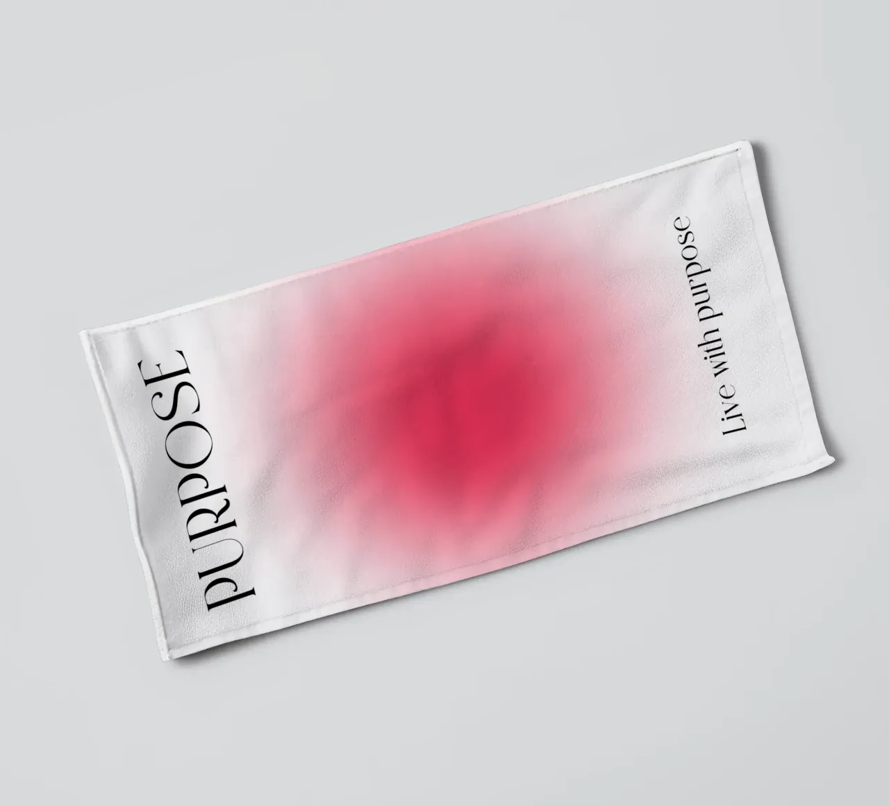 Poster artistico "PURPOSE" Live with Purpose Aura Fuchsia asciugamano da bagno da homdeco
