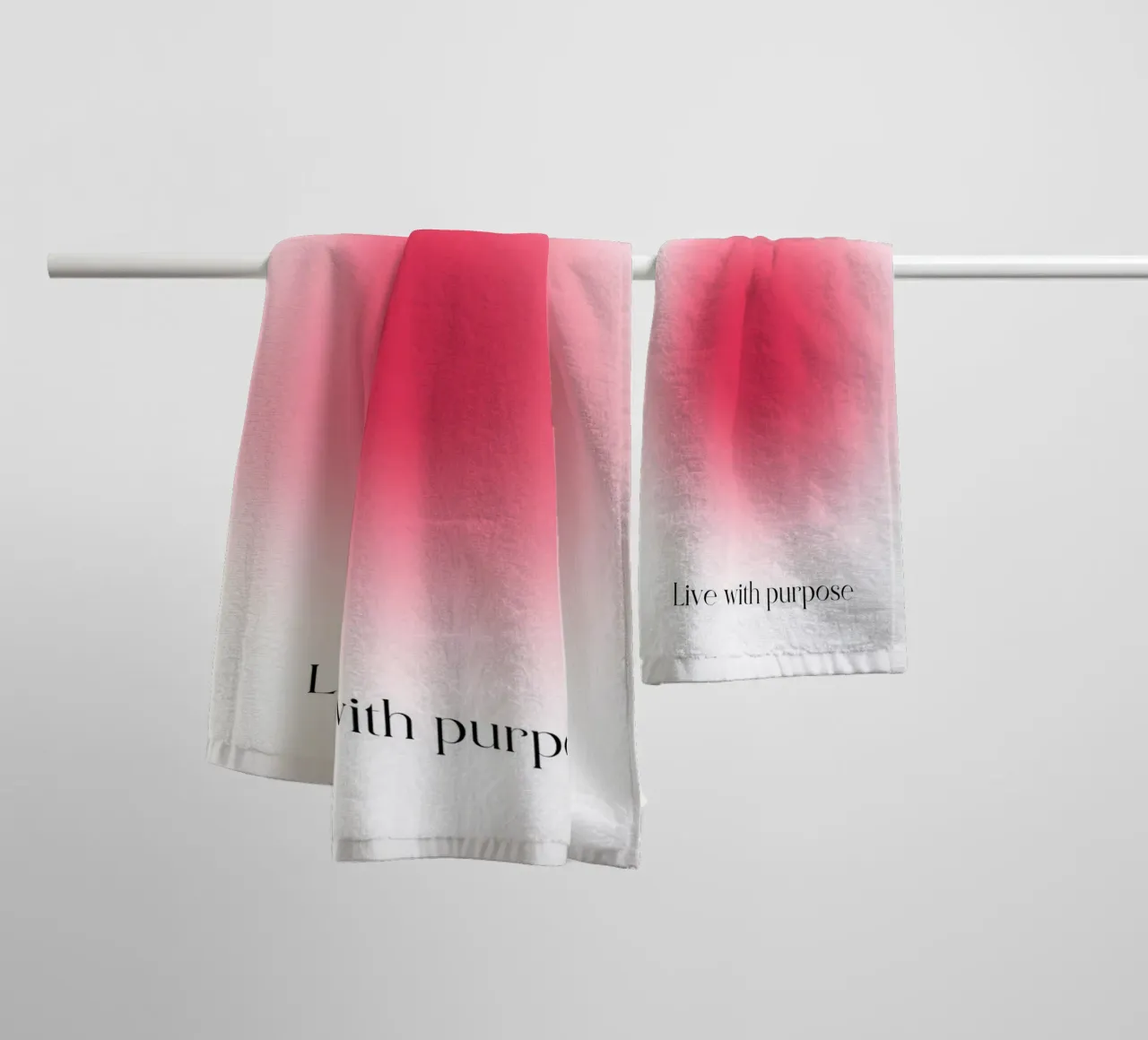 Poster artistico "PURPOSE" Live with Purpose Aura Fuchsia asciugamano da bagno da homdeco