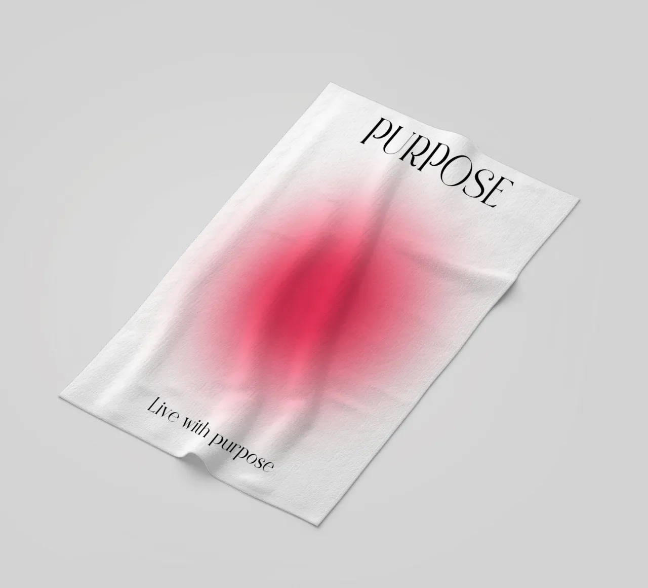 Poster artistico "PURPOSE" Live with Purpose Aura Fuchsia telo mare da homdeco