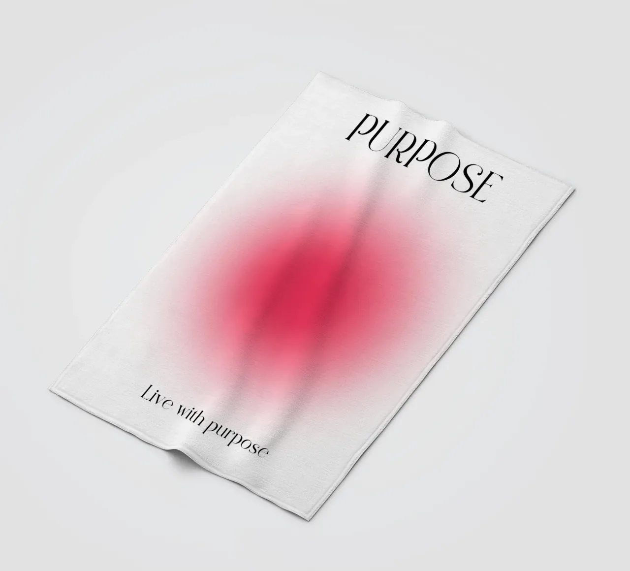 Poster artistico "PURPOSE" Live with Purpose Aura Fuchsia coperta in pile da homdeco