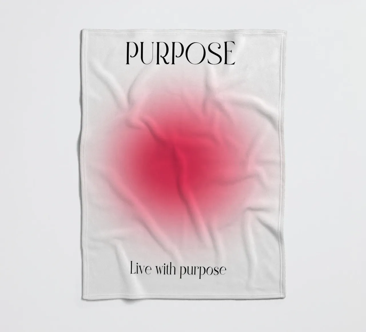 Poster artistico "PURPOSE" Live with Purpose Aura Fuchsia coperta in pile da homdeco