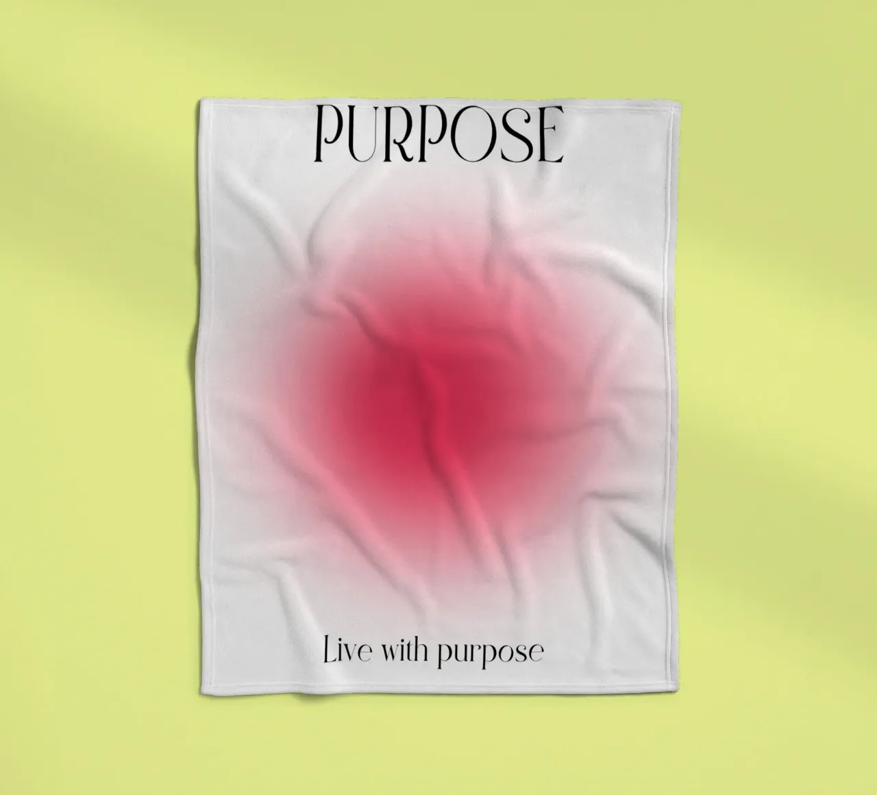 Poster artistico "PURPOSE" Live with Purpose Aura Fuchsia coperta in pile da homdeco