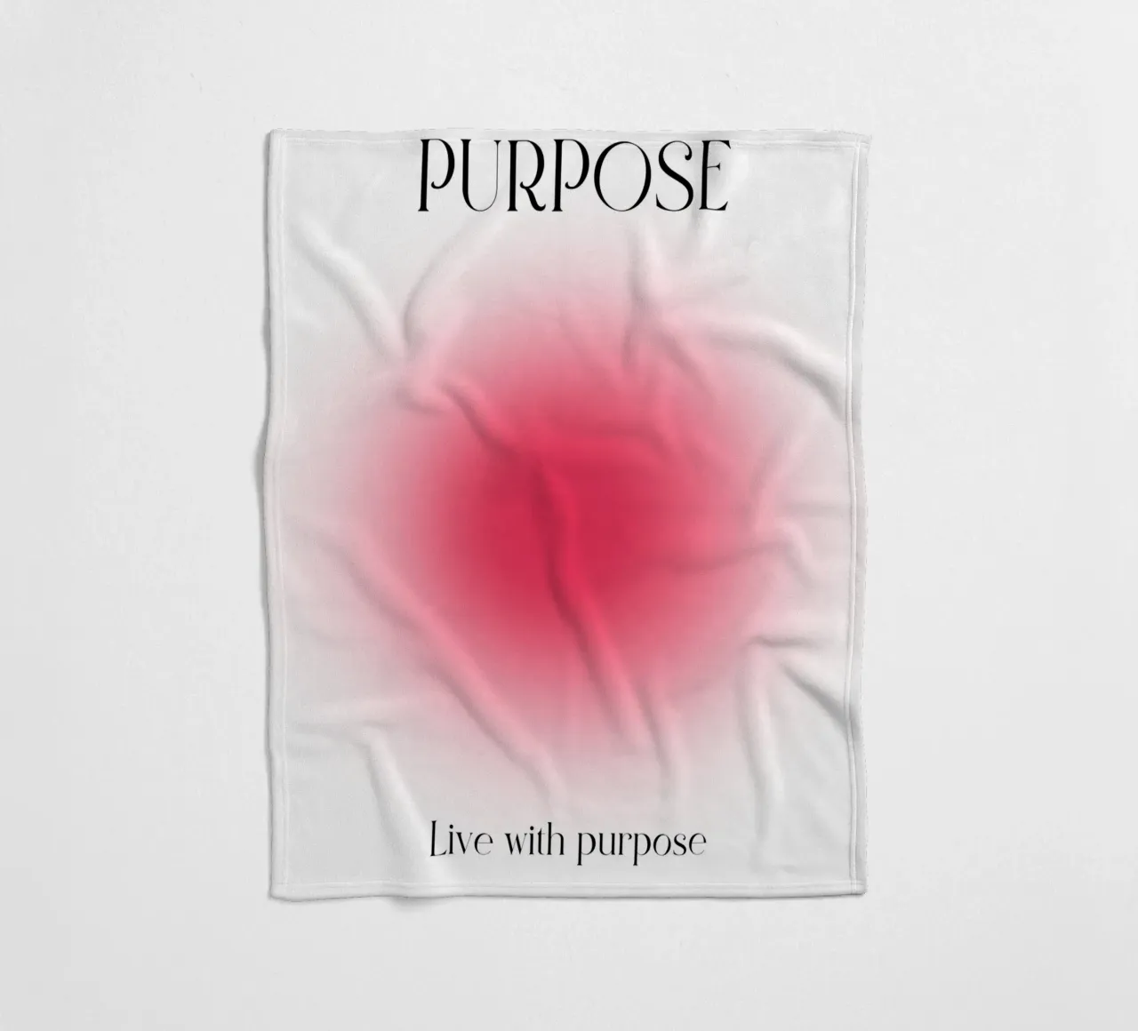 Poster artistico "PURPOSE" Live with Purpose Aura Fuchsia coperta in pile da homdeco