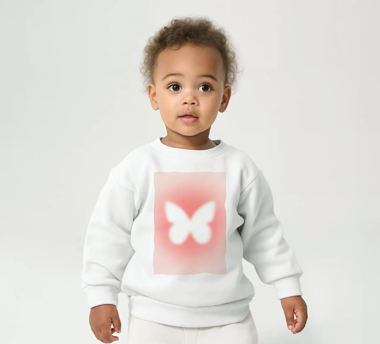 Red Peach Butterfly Aura Gradient Abstract Art Print sudadera de bebé de homdeco