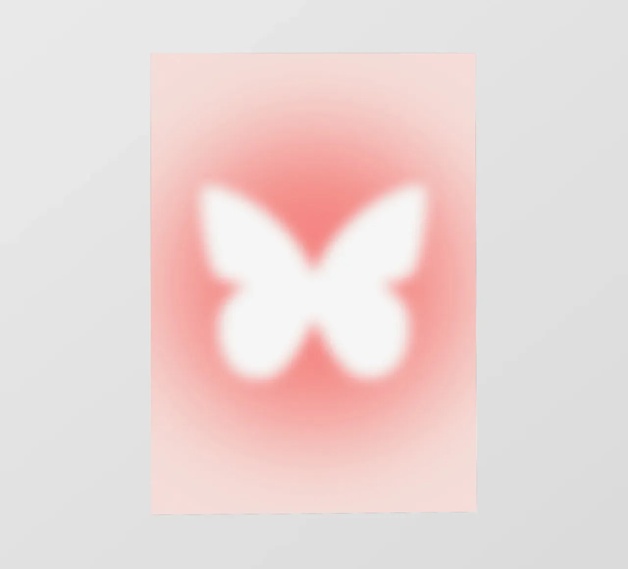 Red Peach Butterfly Aura Gradient Abstract Art Print lonas publicitarias de homdeco